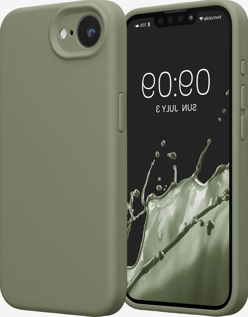 ETUI TELEFON POKROWIEC SZARAZIELEN SILIKONOWE JEDNOLITE GUMOWANE WYTRZYMALE