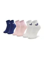 Skarpetki dla dzieci - Adidas Zestaw 3 par wysokich skarpet dziecięcych Ankle HC9596 Różowy - miniaturka - grafika 1