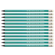 Przybory szkolne - Ołówek syntetyczny z gumką HB lakierowany zielony - miniaturka - grafika 1
