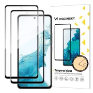 Szkła hartowane na telefon - Super wytrzymałe szkło hartowane na cały ekran z ramką Samsung Galaxy A53 5G czarny ZESTAW 2 szt. WOZINSKY - miniaturka - grafika 1