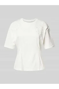 T-shirt z ozdobnym obszyciem model NABIA - Ichi - Koszulki i topy damskie - miniaturka - grafika 1