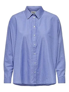 ONLY Damska bluzka Onlnew Grace Ls Noos WVN, niebieski (Moonlight Blue) / paski: niebieski/biały, 3XL - Bluzki damskie - miniaturka - grafika 1