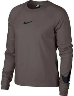 Nike Damska koszulka z długim rękawem w NSW LS SWSH Ridgerock/czarna, duża - Koszulki i topy damskie - miniaturka - grafika 1