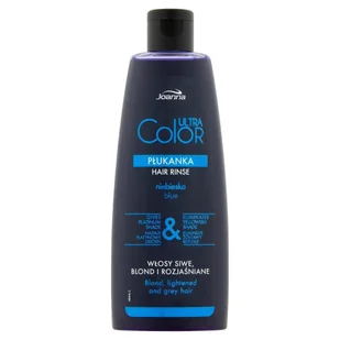 Joanna Ultra Color System niebieska płukanka do włosów siwych blond i rozjaśnionych 150ml - Pozostałe kosmetyki - miniaturka - grafika 2