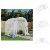 Szklarnie ogrodowe - vidaXL Szklarnia z ramą stalową biała 4 m² 2x2x2 m - Szklarnie - miniaturka - grafika 1