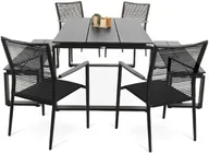 Meble ogrodowe - Zestaw mebli ogrodowych Zerba 4+1 z dwiema ławkami - Szary - miniaturka - grafika 1