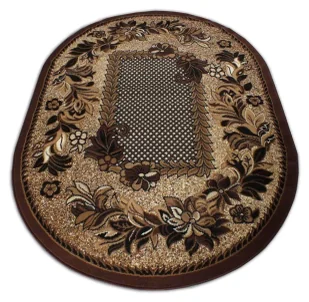 Brązowy Owalny Dywan W Kwiaty L2-D68 - Dywany Brązowy Owalny Dywan W Kwiaty L2-D68 - Dywany - miniaturka - grafika 1