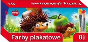 Mona Farby plakatowe 20ml 8 kolorów - Przybory szkolne - miniaturka - grafika 2