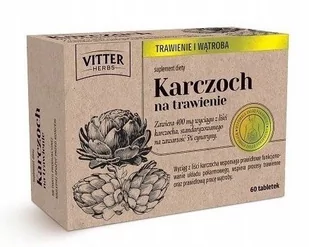DIAGNOSIS S.A. Vitter Herbs Karczoch na trawienie 60 tabletek 3601041 - Układ pokarmowy - miniaturka - grafika 1