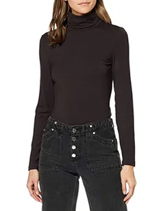 VERO MODA Vmava Lulu Ls Bluzka z okrągłym dekoltem Ga Noos koszulka z długim rękawem, czarny, XS - Bluzki damskie - miniaturka - grafika 1