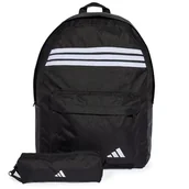 Plecaki - Plecak adidas Sportswear Classic 3-Stripes Horizontal JZ3321 - czarny - miniaturka - grafika 1