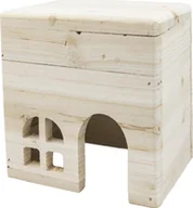 Akcesoria dla gryzoni - Panama Pet Domek dla gryzoni, jasne drewno, 15x12x15cm - miniaturka - grafika 1