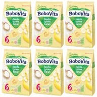 Kaszki dla dzieci - BoboVita Kaszka ryżowa banan po 6 miesiącu zestaw 6 x 180 g - miniaturka - grafika 1