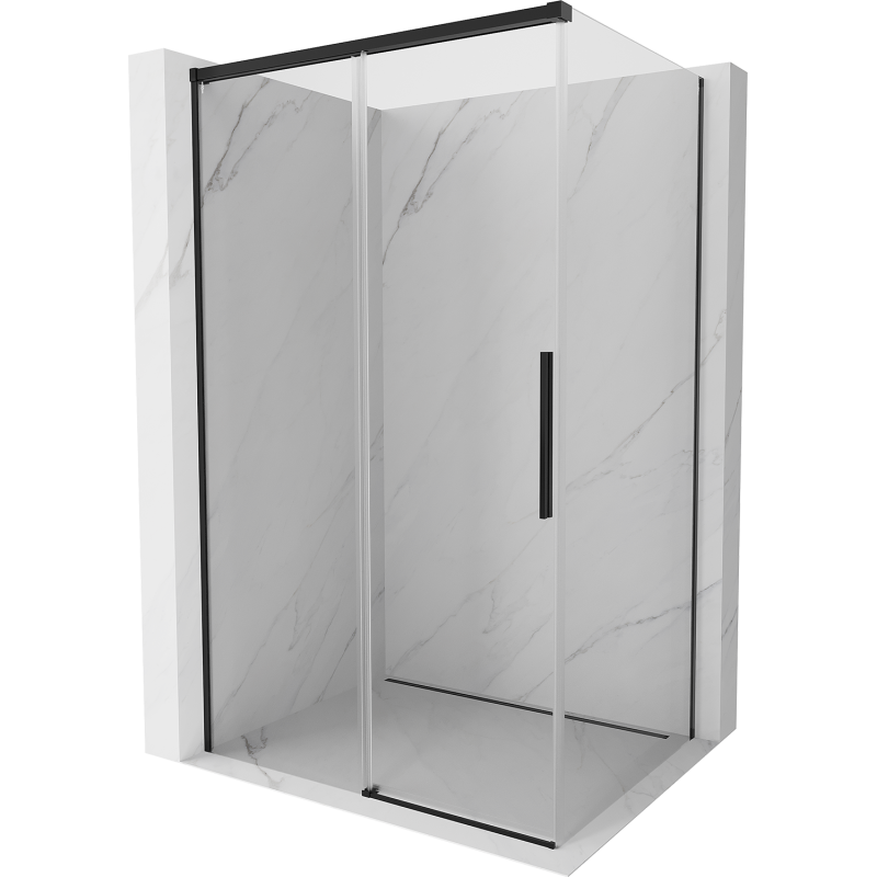 Mexen Rox kabina prysznicowa rozsuwana 100 x 80 cm, transparent, czarna - 8C2-100-080-70-00