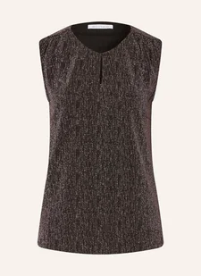 Betty&Co Bluzka Bez Rękawów Z Błyszczącą Przędzą schwarz - Bluzki damskie - miniaturka - grafika 1