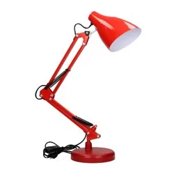 DIAN lampa biurkowa. 60W stalowa, czerwona DL-1/R - Lampy stojące - miniaturka - grafika 1