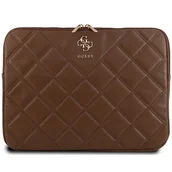 Torby na laptopy - Guess Quilted 4G Sleeve - Etui na notebooka 13" / 14" (brązowy) - miniaturka - grafika 1