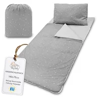 Śpiworki dla dzieci - Śpiwór dziecięcy z poduszką i zamkiem błyskawicznym dla dziecka 3-7 lat - 140 x 75 cm śpiwór dziecięcy kryty do przedszkola kocyk do przedszkola śpi.. - miniaturka - grafika 1