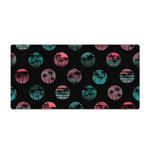 Podkładka ochronna na biurko Retro palmy 100x50 cm - Podkładki na biurko - miniaturka - grafika 1