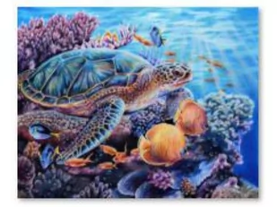 Haft Diamentowy, Obraz, Mozaika Diamentowa Diamond Painting, Rafa Koralowa 40X30Cm - Zabawki kreatywne - miniaturka - grafika 1