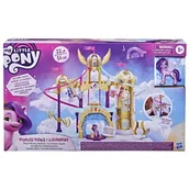 Figurki dla dzieci - Hasbro Zamek królewski z linami do zjeżdżania z filmu Nowe pokolenie, zestaw do zabawy z zamkiem o wysokości 56 cm, z 2 ruchomymi linami do zjeżdżania, figurka Księżniczki Petals F2156 - miniaturka - grafika 1