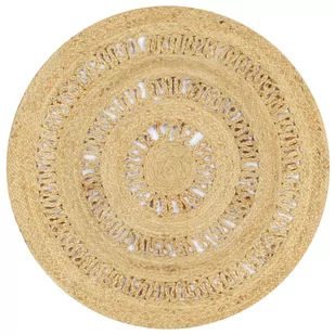 vidaXL Dywan ręcznie wypleciony z juty, 90 cm 133707 - Dywaniki łazienkowe - miniaturka - grafika 1