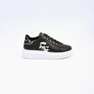 Sneakersy damskie - Damskie Sneakersy KARL LAGERFELD KAPRI TWIN NFT LO LACE KL62524T-000 – Czarny - miniaturka - grafika 1