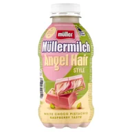 Mleko - Müller Müllermilch Napój mleczny o smaku białej czekolady-pistacji-maliny 400 g - miniaturka - grafika 1
