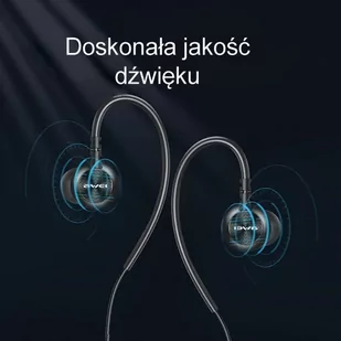 AWEI L3 3,5mm jack czarny/black - Słuchawki - miniaturka - grafika 2