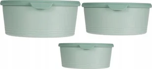 Excellent Houseware Pojemniki na żywność okrągłe z tworzywa sztucznego, 3 sztuki o różnej wielkości - Akcesoria do karmienia - miniaturka - grafika 1