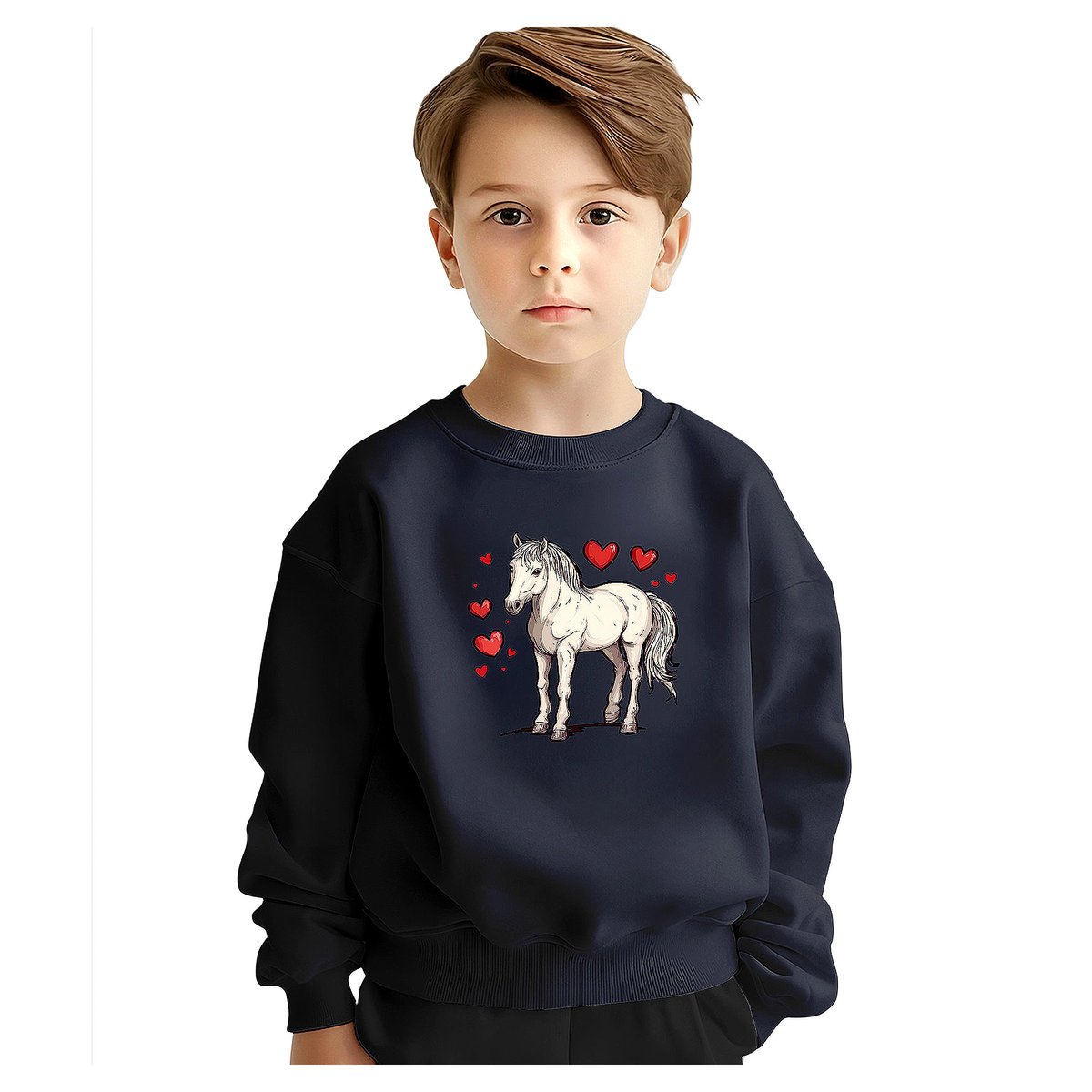 BLUZA DZIECIĘCA KOŃ SERCA 146-152 DLA CHŁOPCA DZIEWCZYNKI