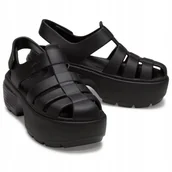 Sandały damskie - Damskie Buty Sandały Platforma Crocs Stomp Fisherman 209938 Sandal 42-43 - miniaturka - grafika 1