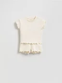 Komplety dla niemowląt - Reserved - Bawełniany komplet - złamana biel - miniaturka - grafika 1