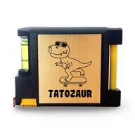 Poziomice, łaty, miary - Tatozaur - grawerowana miara z notesikiem prezent dla taty Dzień Ojca - miniaturka - grafika 1