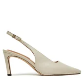 Czółenka - Szpilki Tommy Hilfiger Squared Toe FW0FW08636 Beżowy - miniaturka - grafika 1