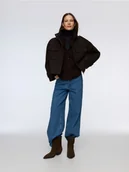 Botki damskie - Reserved - Zamszowe botki - ciemnobrązowy - miniaturka - grafika 1