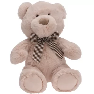Miś pluszowy z kokardą Toby, 23 cm, beżowy - Maskotki i pluszaki - miniaturka - grafika 1