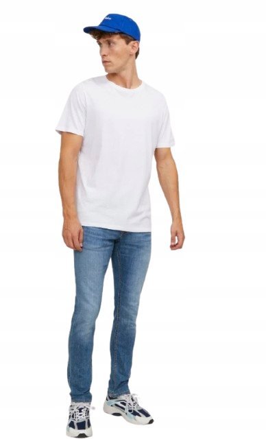 JACK&JONES MĘSKIE JEANSY NIEBIESKIE CASUAL DŁUGIE 33/34 16BA