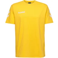 Koszulki męskie - Hummel HMLGO Go Bawełniana koszulka męska S/S żółto-biała 203566-5001, Rozmiar:XXL - miniaturka - grafika 1