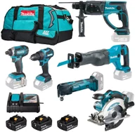 Zestawy narzędziowe - Makita Zestaw narzędzi TOOL SET DLX6135TX1 3X5 AH 18V - miniaturka - grafika 1
