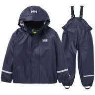 Pozostała odzież narciarska - Helly Hansen Bergen 2.0 PU, kombinezon przeciwdeszczowy, dziecięcy, granatowy - miniaturka - grafika 1