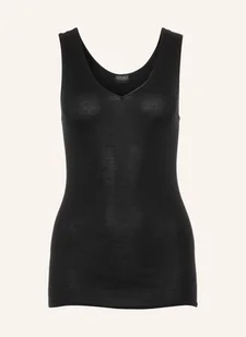 Hanro Top Cotton Seamless schwarz - Koszulki i topy damskie - miniaturka - grafika 1