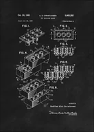 Plakaty - Patent, Lego 1961 Czarne - plakat Wymiar do wyboru: 50x70 cm - miniaturka - grafika 1