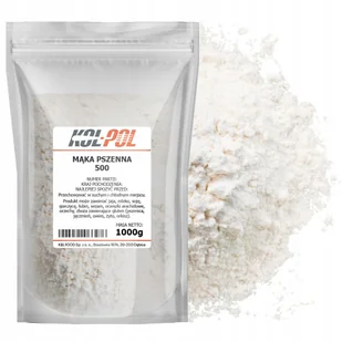 MĄKA PSZENNA TYP 500 1kg Luksusowa uniwersalna naturalna jakość Kol-Pol - Mąka - miniaturka - grafika 1