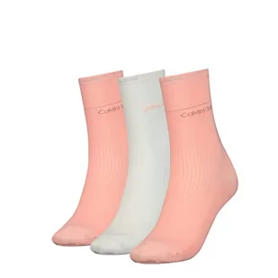 Calvin Klein Damskie skarpety na prezent (3 sztuki), Pink Combo., rozmiar uniwersalny - Skarpetki damskie - miniaturka - grafika 1