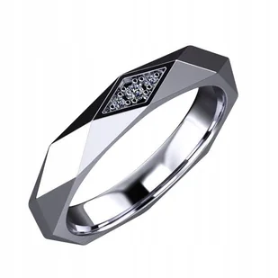 SREBRNA OBRĄCZKA PIERŚCIONEK ŚLUBNA STAL 316L r.22 - Pierścionki - miniaturka - grafika 1