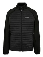 Kurtki i kamizelki sportowe męskie - Regatta Kurtka hybrydowa "Clumber" w kolorze czarnym - miniaturka - grafika 1