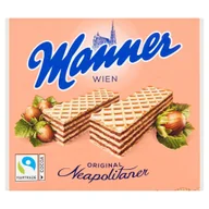 Inne słodycze - Manner Chrupiące wafle z nadzieniem orzechowym 75 g - miniaturka - grafika 1