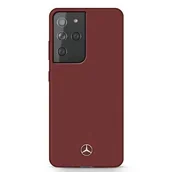 Etui i futerały do telefonów - Mercedes MEHCS21LSILRE S21 Ultra G998 czerwony/red hardcase Silicone Line - miniaturka - grafika 1
