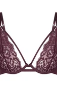 Biustonosze - Hunkemöller Nieusztywniany biustonosz z fiszbinami Cinnamon Czerwony - miniaturka - grafika 1